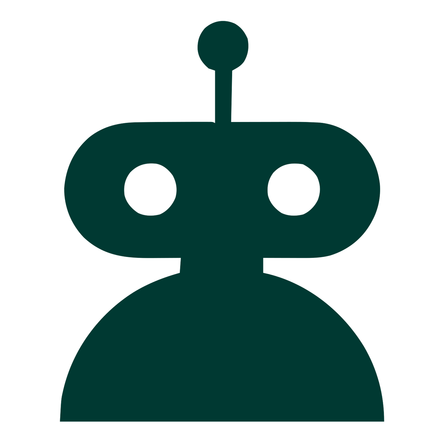 Robot Head Antenna Logo #003932