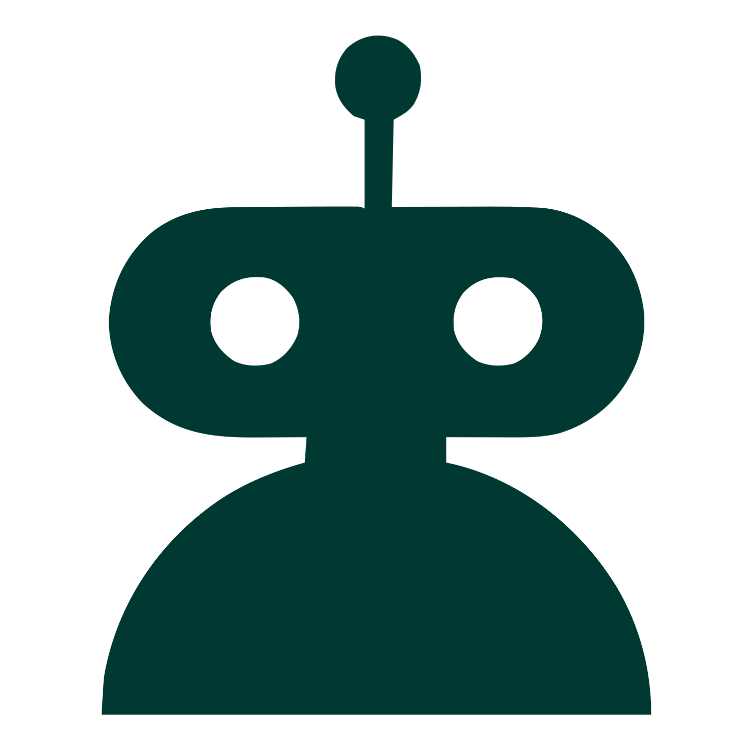 Robot Head Antenna Logo #003932