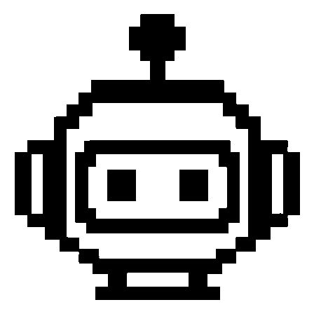 Pixel Robot Head Logo
