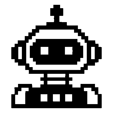 Pixel Art Robot Logo