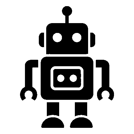 Retro Robot Pictogram Logo