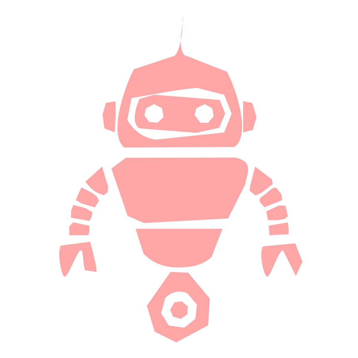 Robot Hand-Drawn Logo #ffa6a6