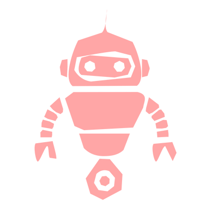 Robot Hand-Drawn Logo #ffa6a6