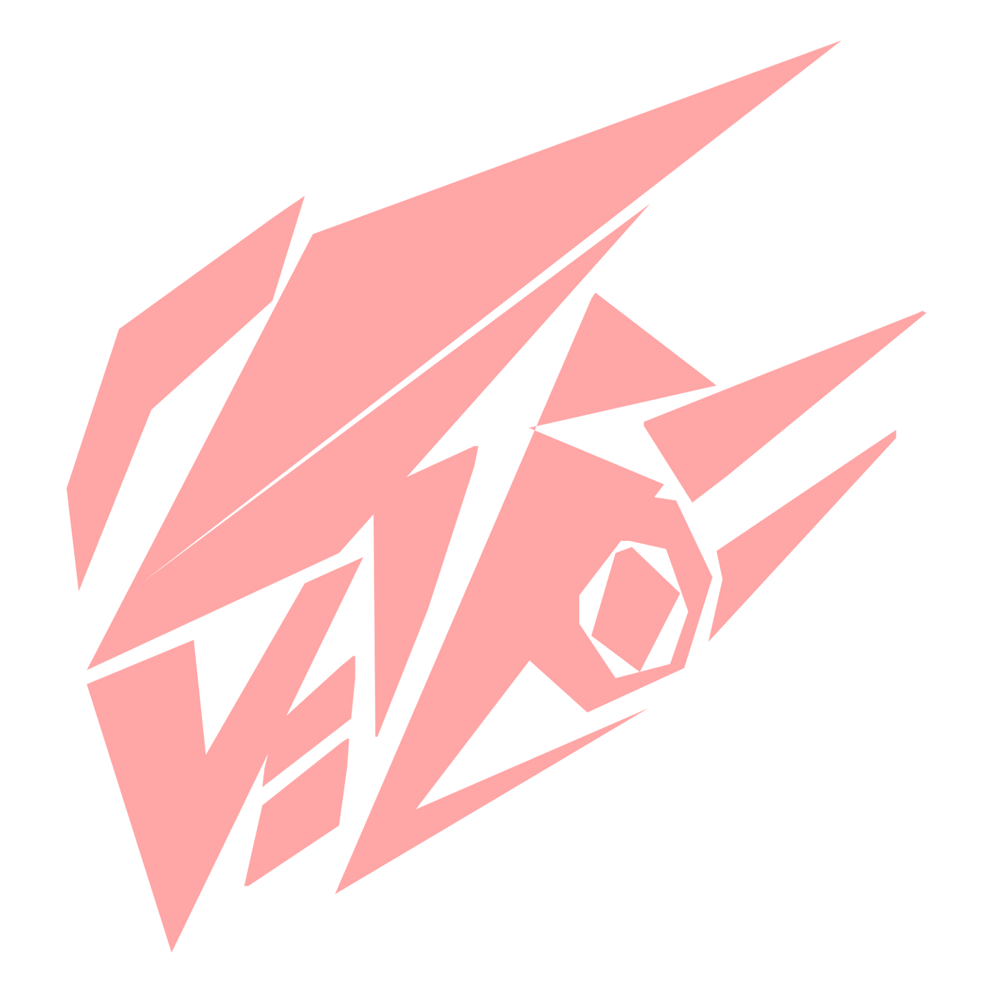 Geometric Robot Head Logo #ffa6a6