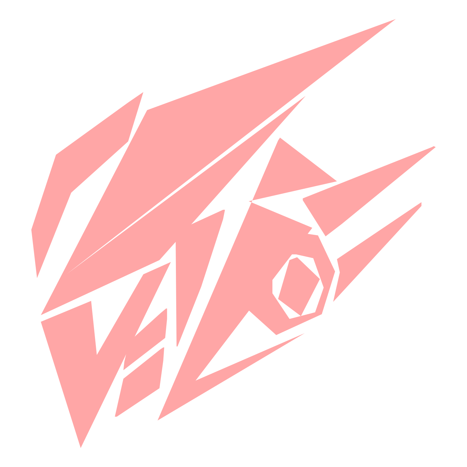 Geometric Robot Head Logo #ffa6a6