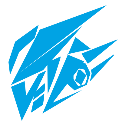 Geometric Robot Head Logo #00a3e4