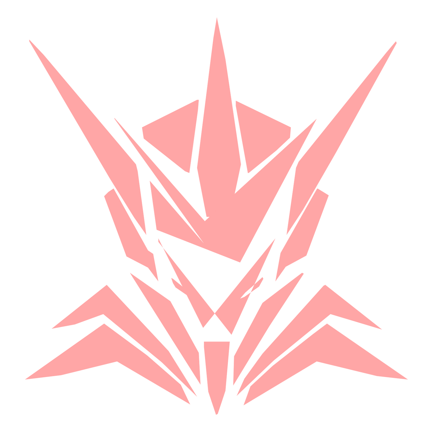 Mech Robot Face Logo #ffa6a6