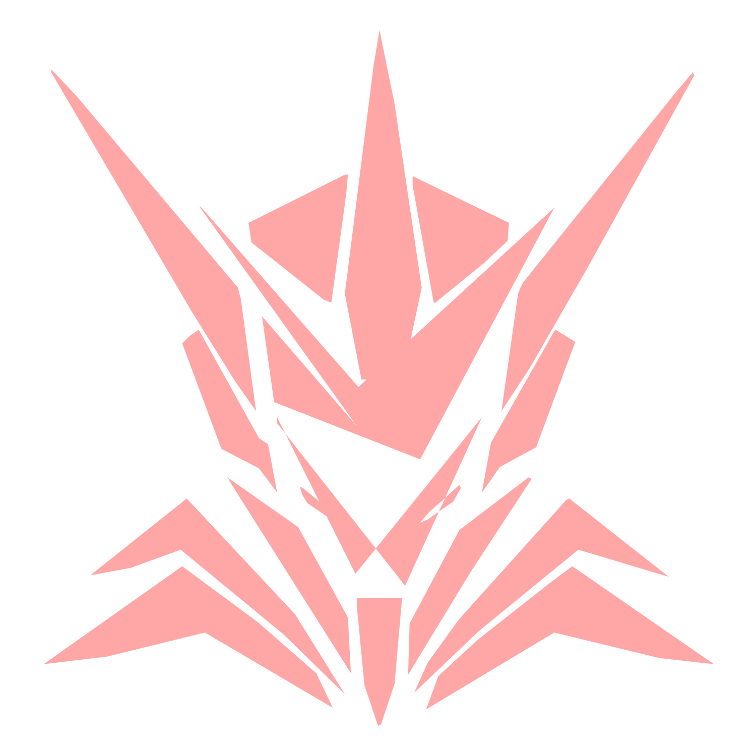 Mech Robot Face Logo #ffa6a6