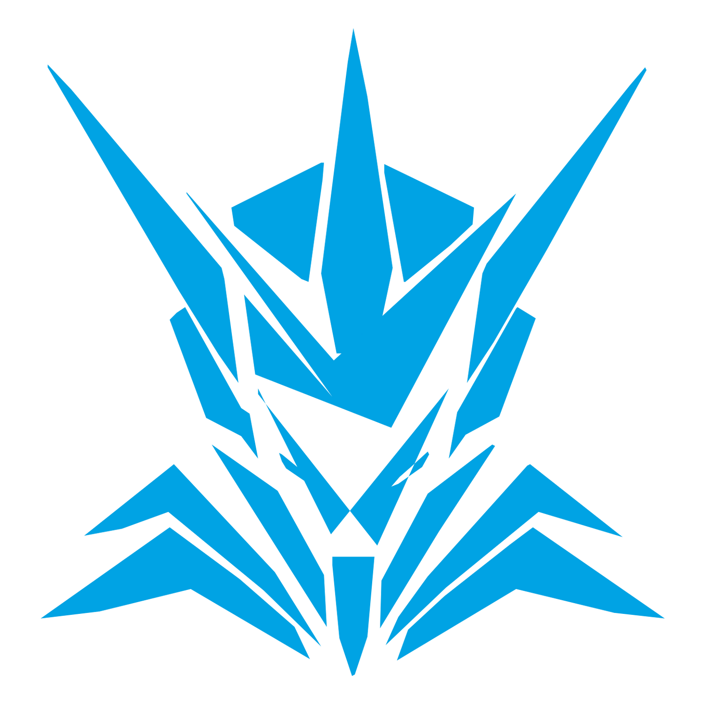 Mech Robot Face Logo #00a3e4