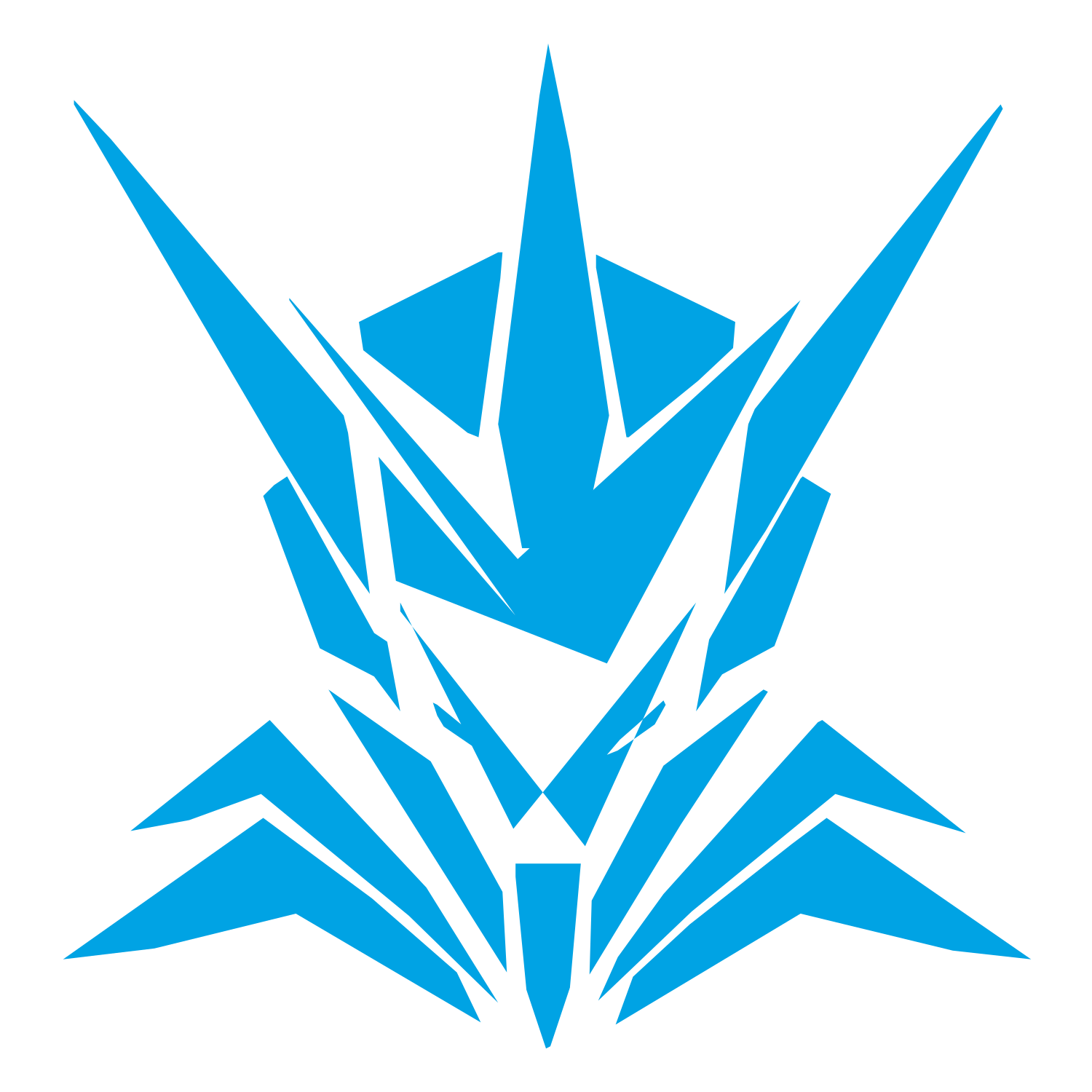 Mech Robot Face Logo #00a3e4