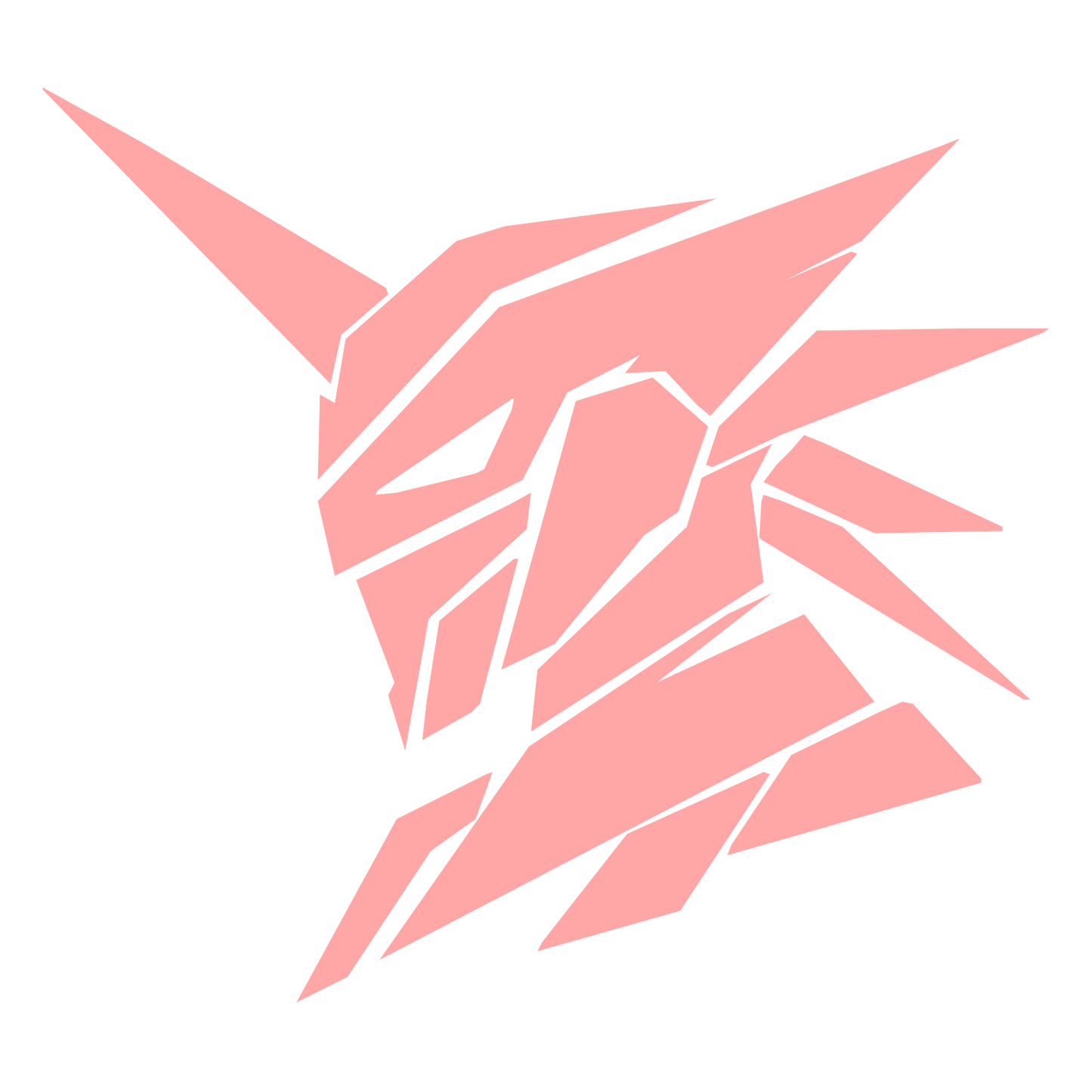 Mech Robot Head Logo #ffa6a6