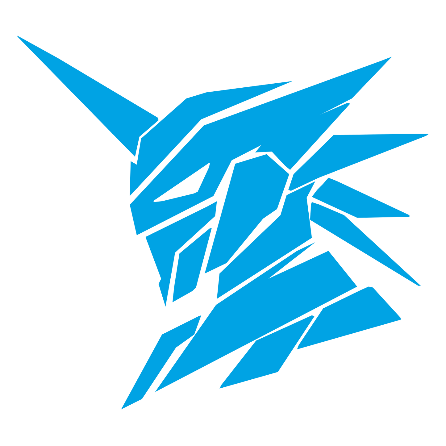 Mech Robot Head Logo #00a3e4