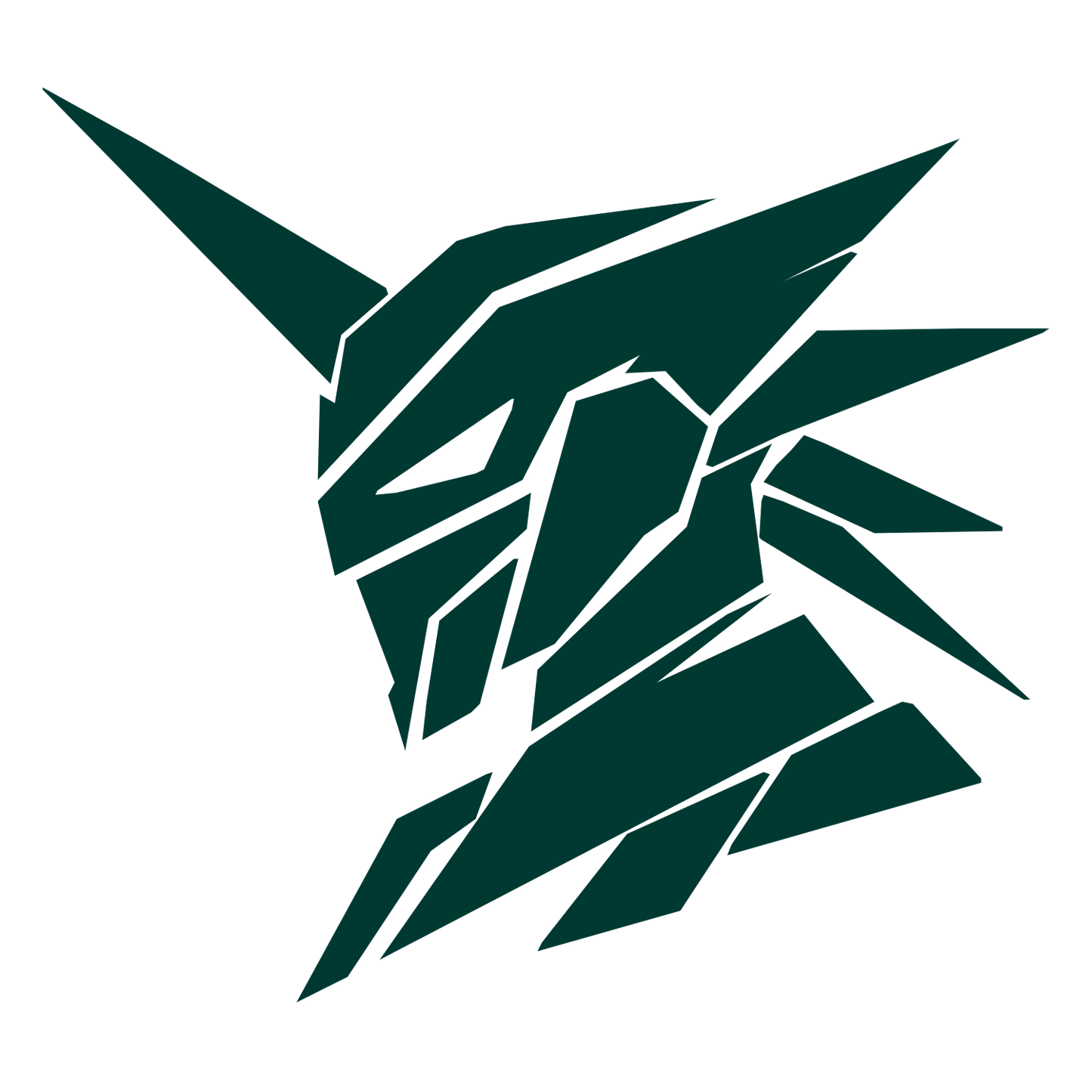 Mech Robot Head Logo #003932