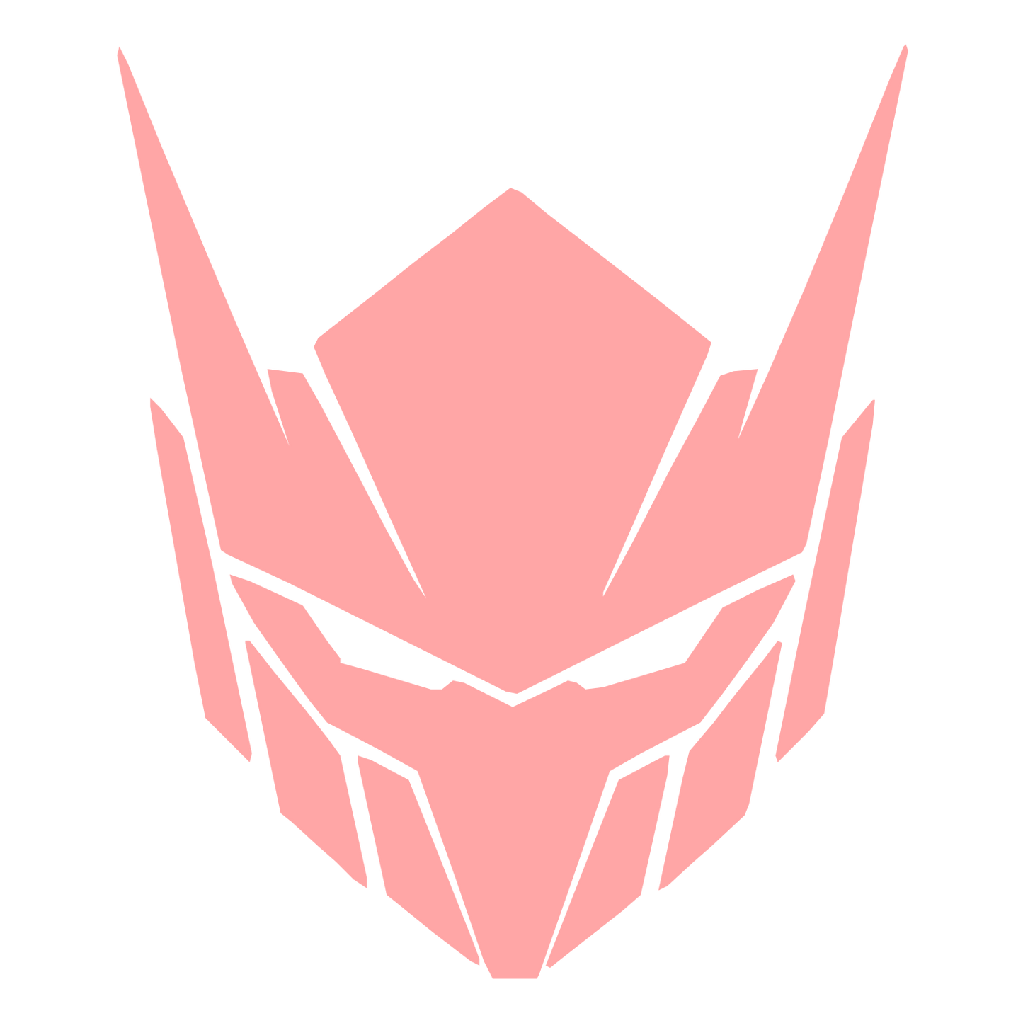 Robot Mech Helmet Logo #ffa6a6
