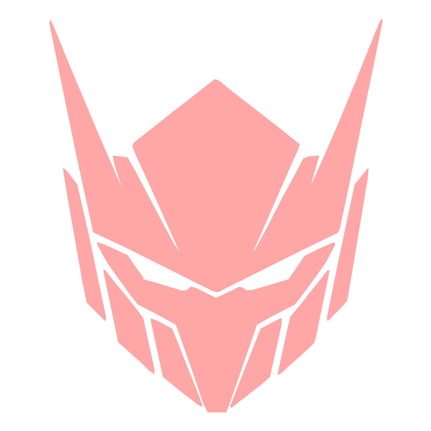 Robot Mech Helmet Logo #ffa6a6