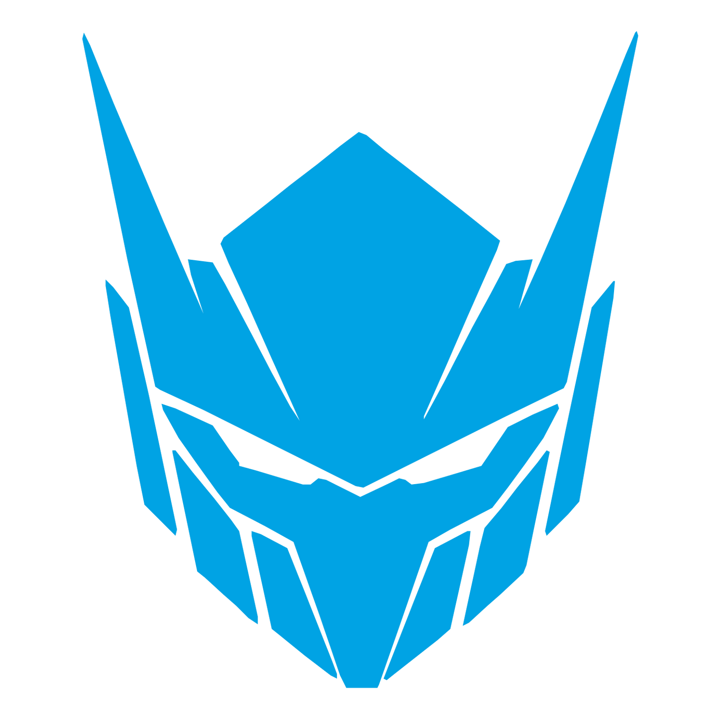 Robot Mech Helmet Logo #00a3e4