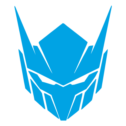 Robot Mech Helmet Logo #00a3e4