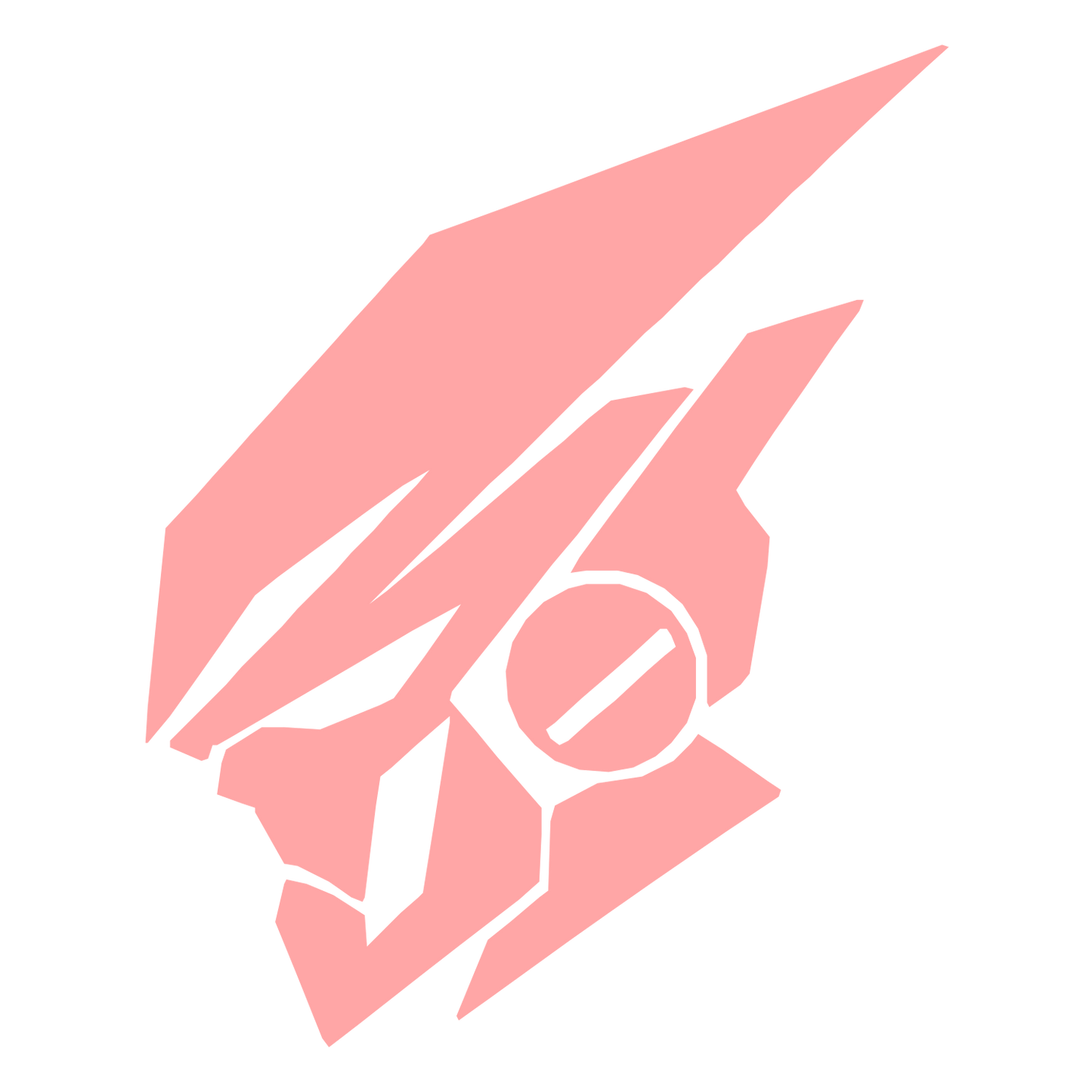 Industrial Robot Head Logo #ffa6a6