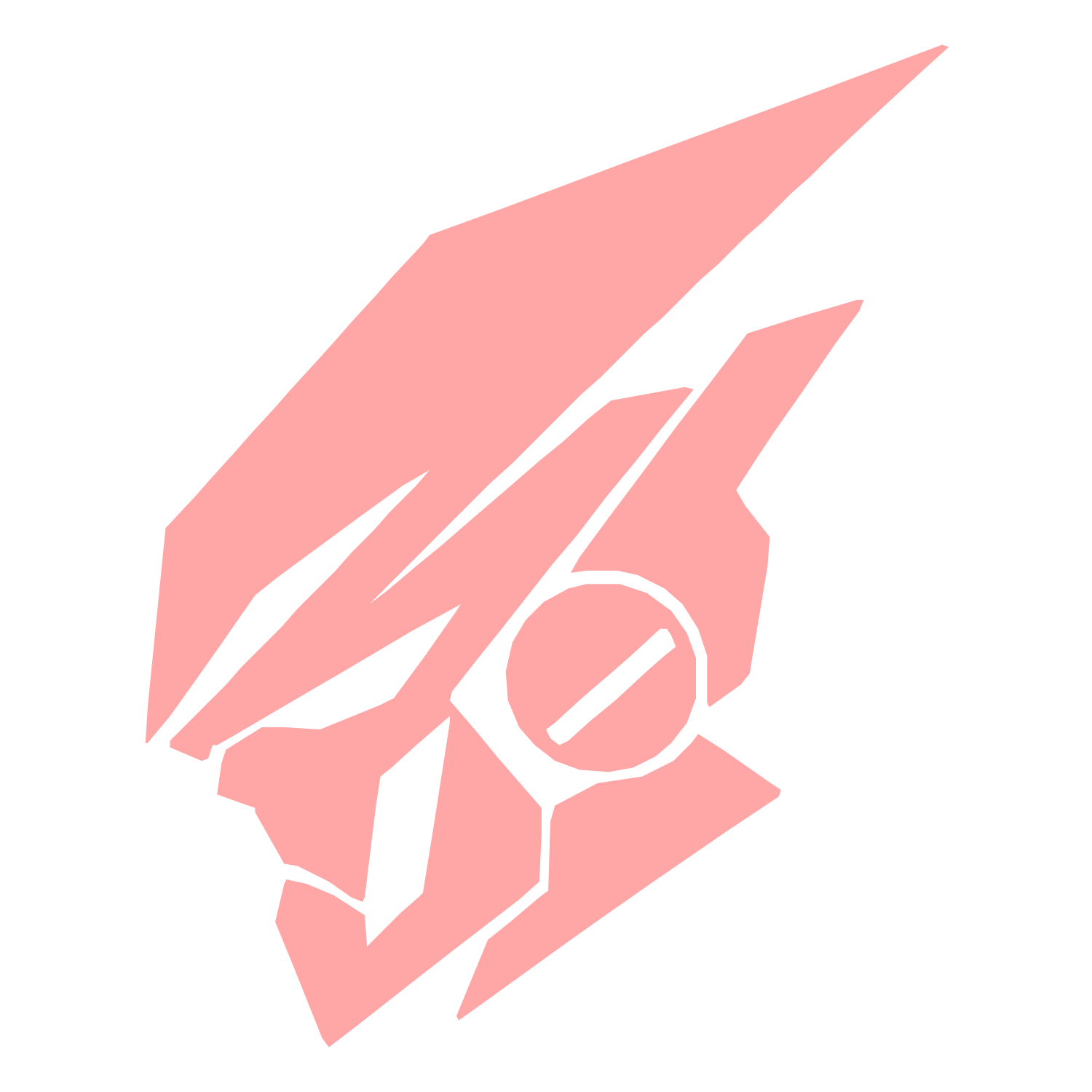 Industrial Robot Head Logo #ffa6a6