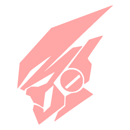 Industrial Robot Head Logo #ffa6a6