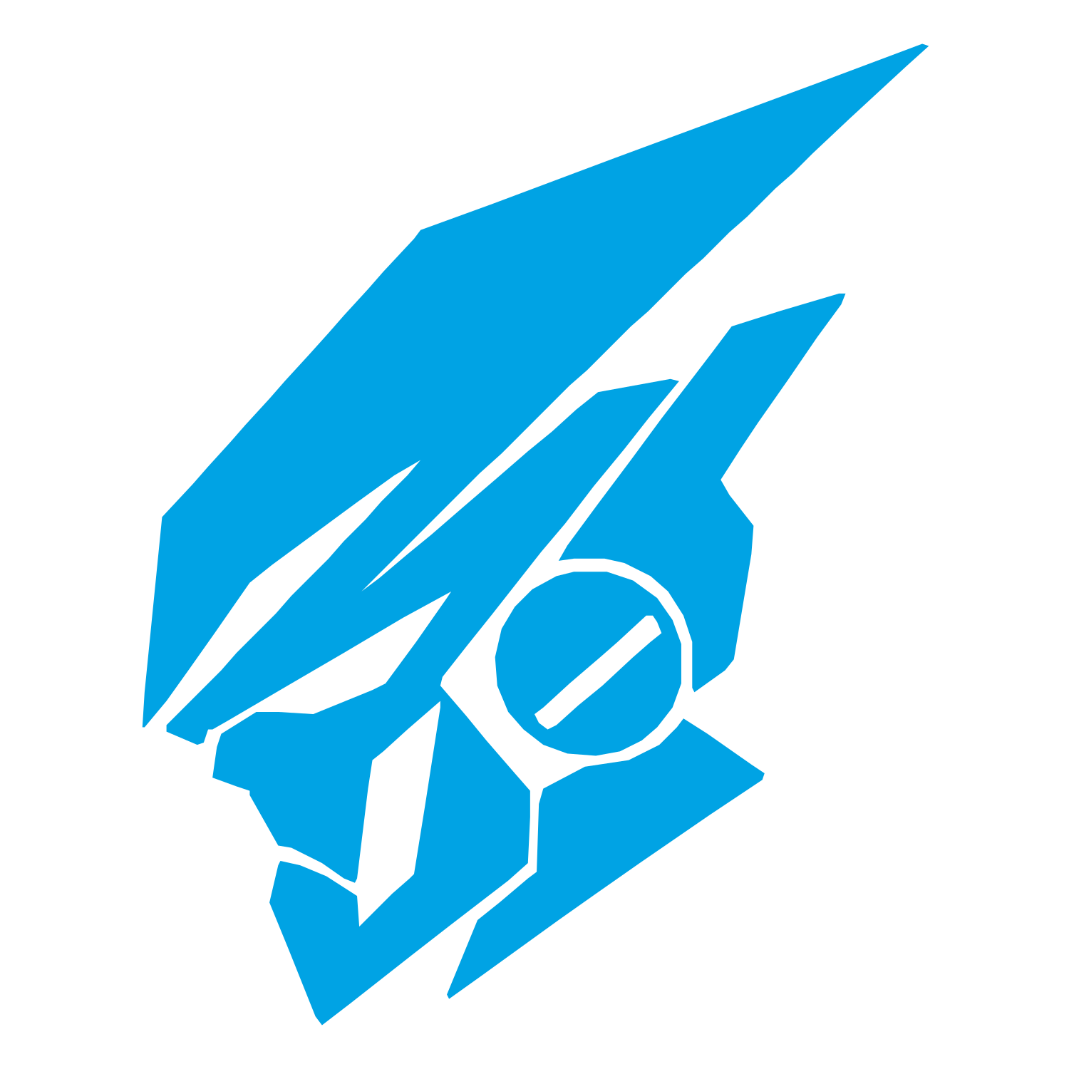 Industrial Robot Head Logo #00a3e4