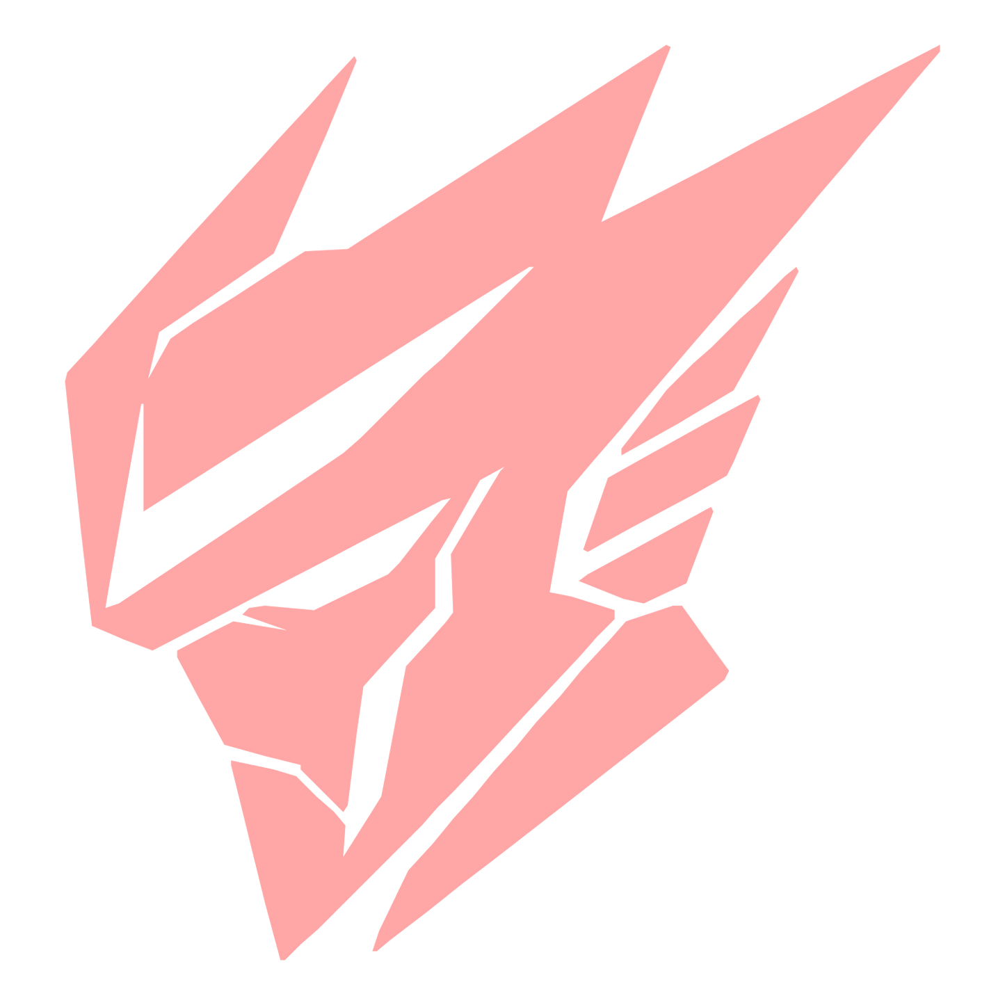 Geometric Robot Head Logo #ffa6a6