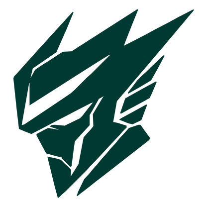 Geometric Robot Head Logo #003932