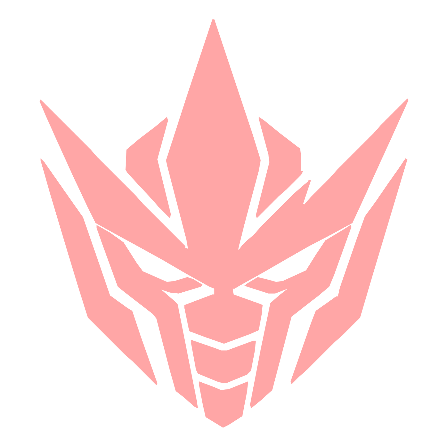 Robot Face Mech Logo #ffa6a6