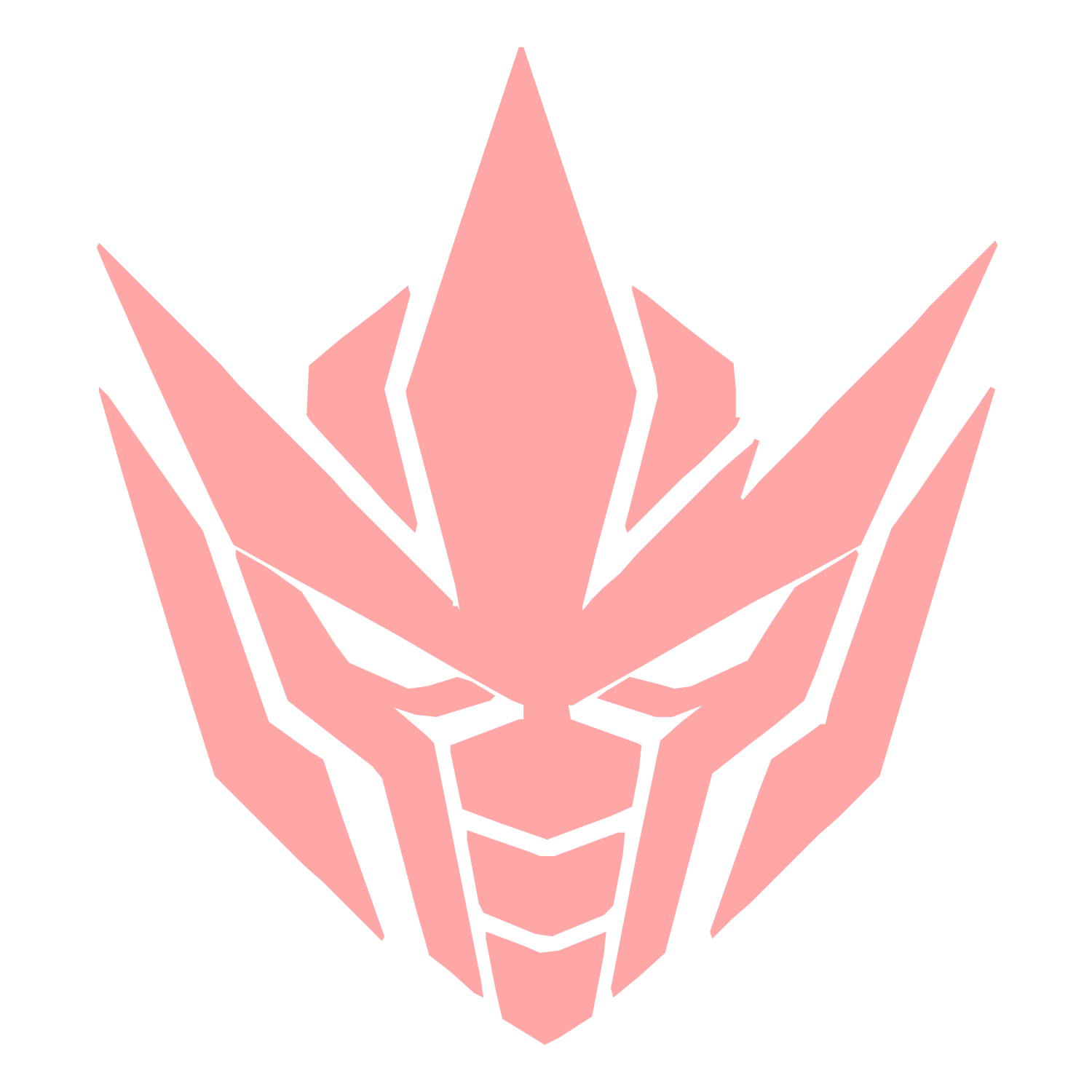 Robot Face Mech Logo #ffa6a6