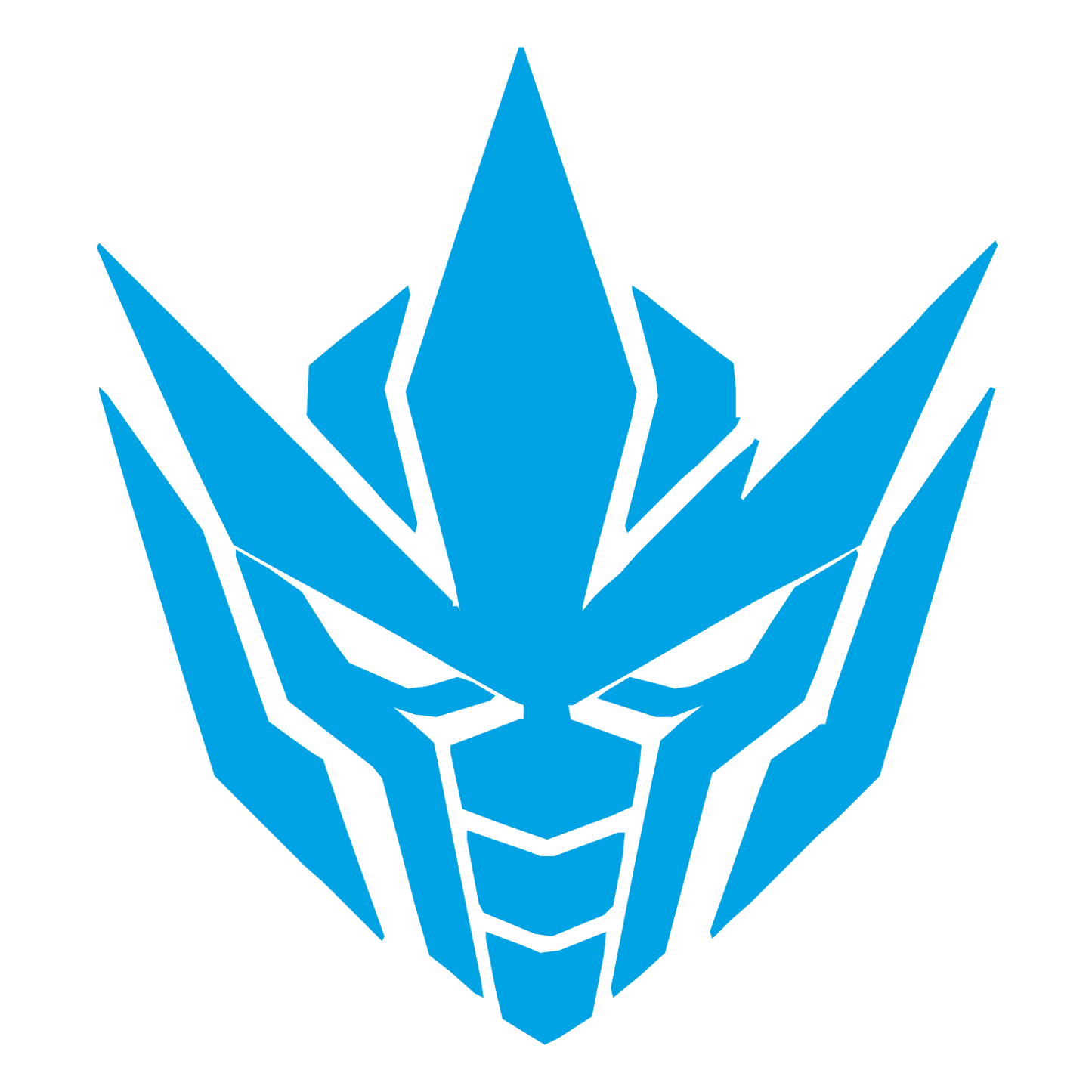 Robot Face Mech Logo #00a3e4