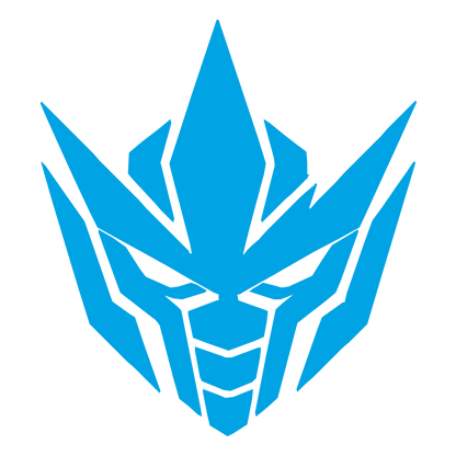 Robot Face Mech Logo #00a3e4