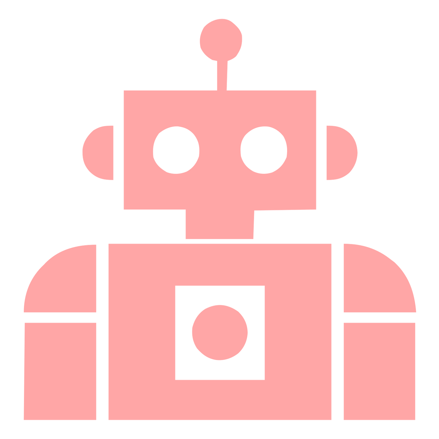 Bauhaus Robot Logo #ffa6a6
