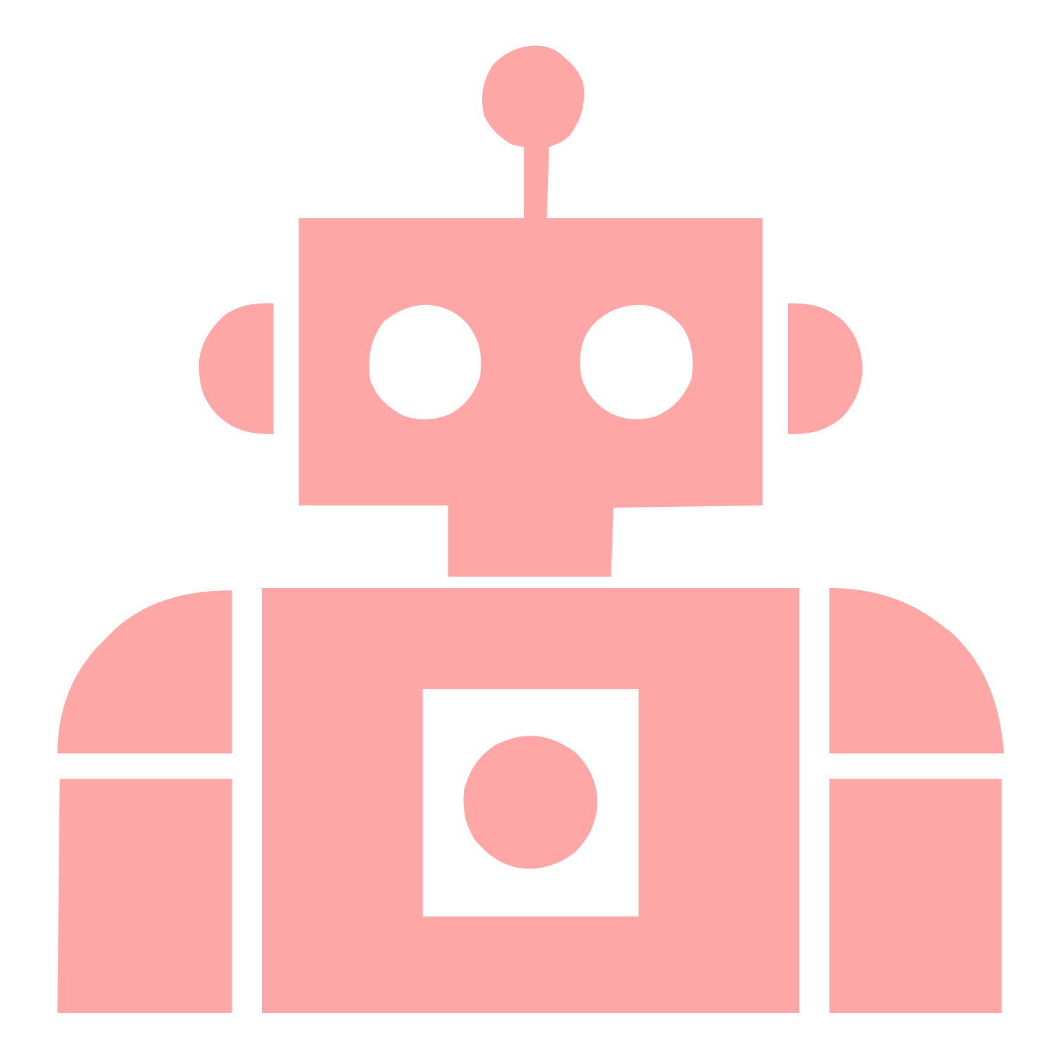 Bauhaus Robot Logo #ffa6a6