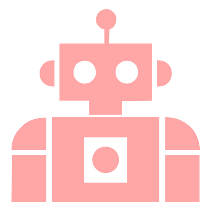 Bauhaus Robot Logo #ffa6a6