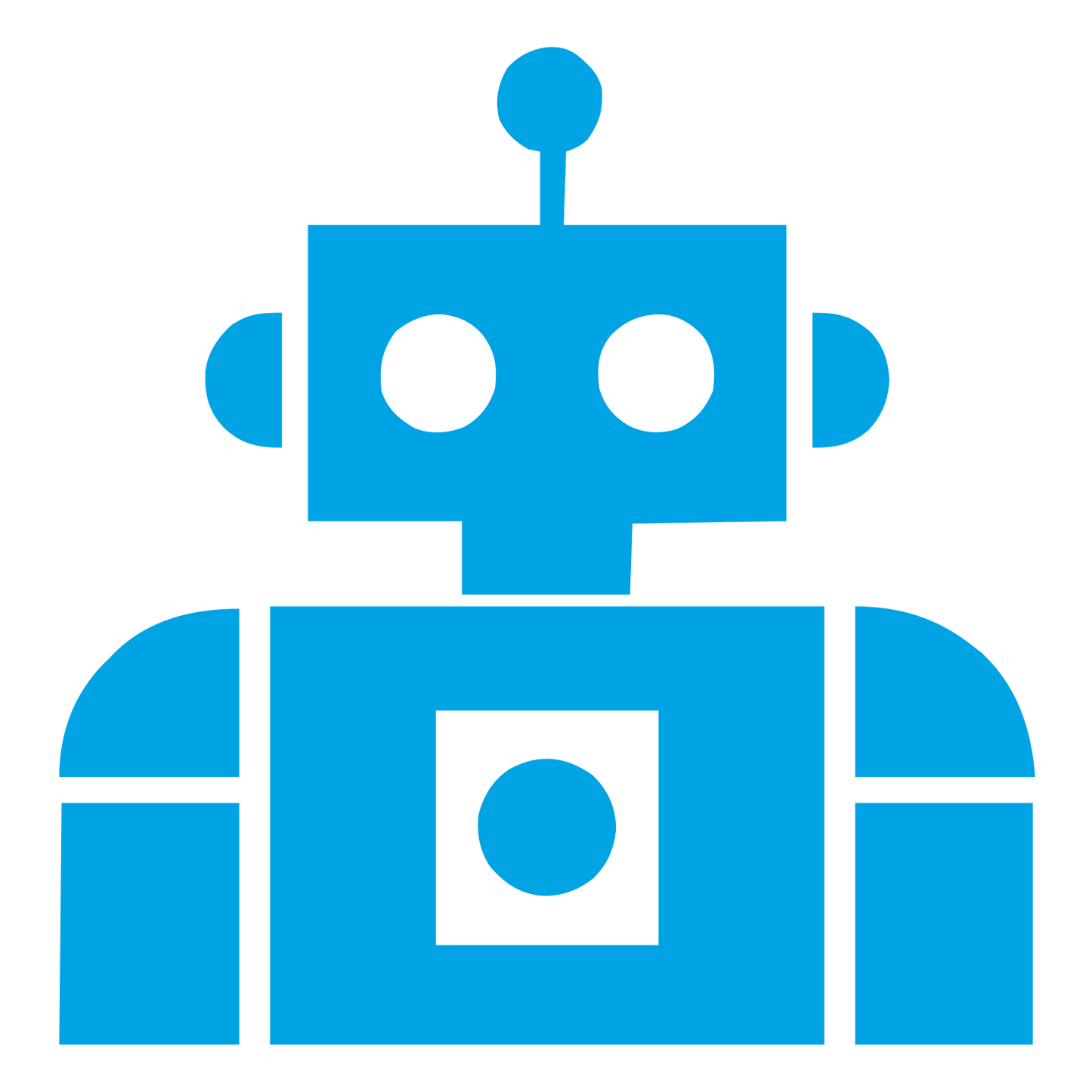 Bauhaus Robot Logo #00a3e4