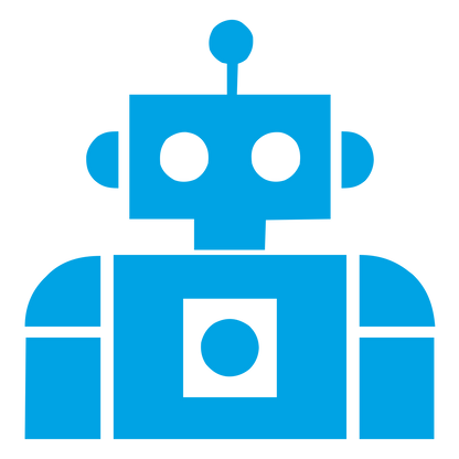 Bauhaus Robot Logo #00a3e4