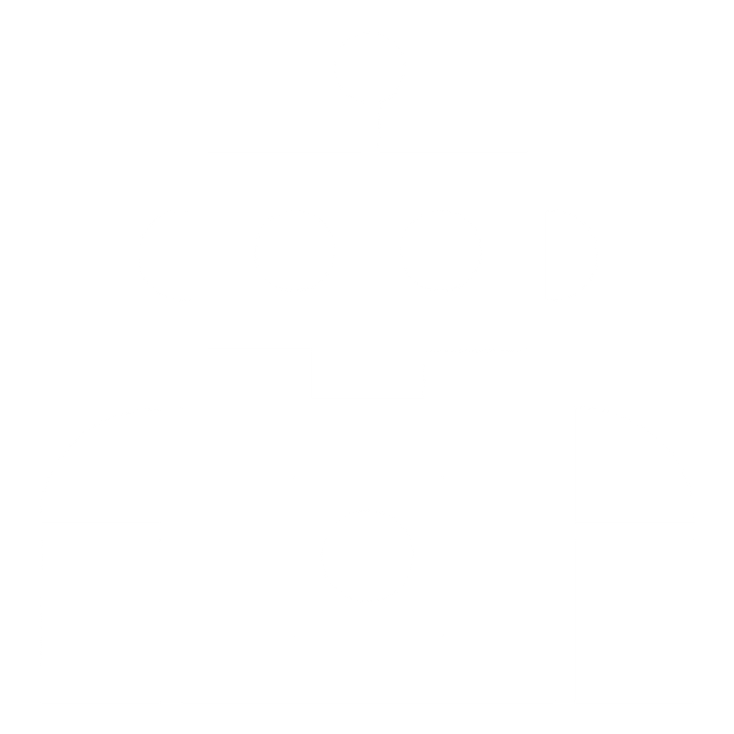 Bauhaus Robot Logo #ffffff