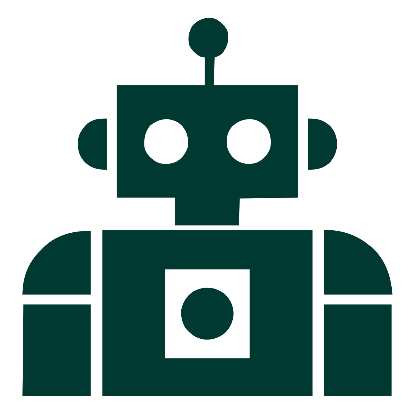 Bauhaus Robot Logo #003932