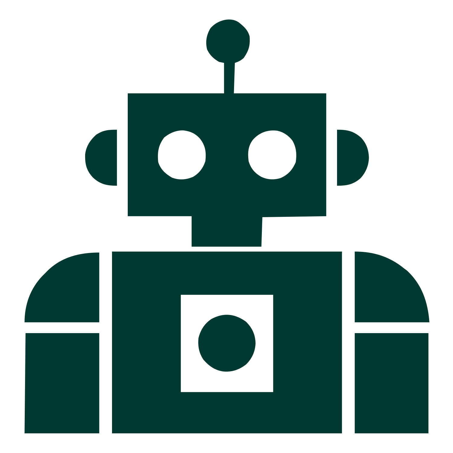 Bauhaus Robot Logo #003932