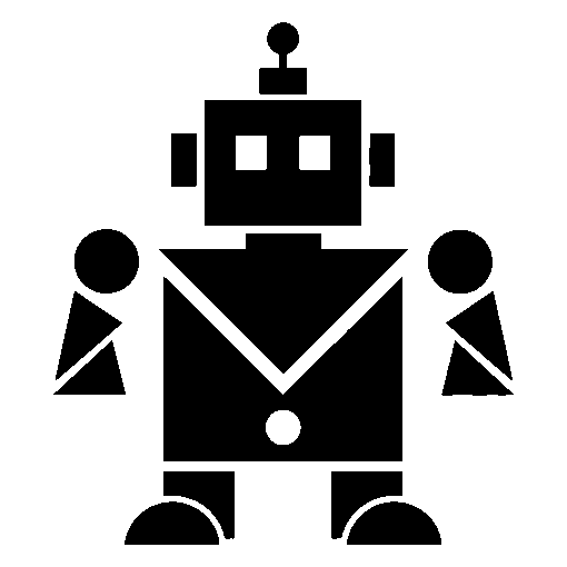Bauhaus Robot Character Logo