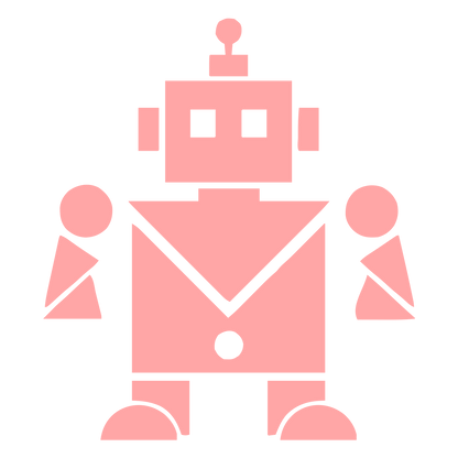 Bauhaus Robot Character Logo #ffa6a6