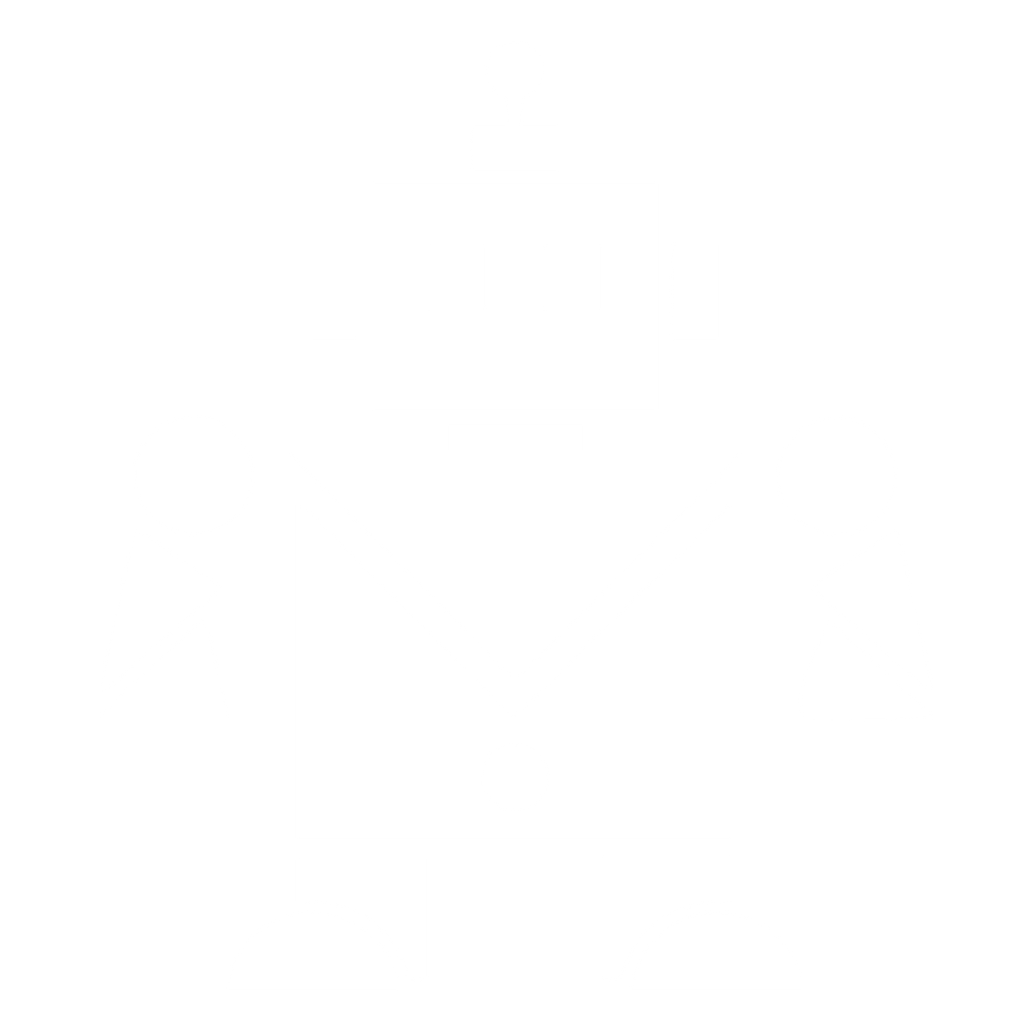 Bauhaus Robot Character Logo #ffffff