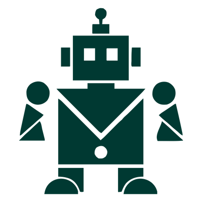 Bauhaus Robot Character Logo #003932
