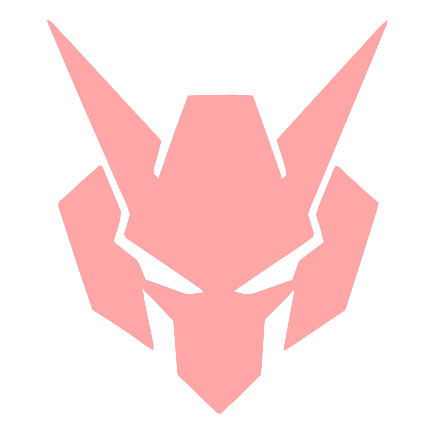 Mech Robot Helmet Logo #ffa6a6