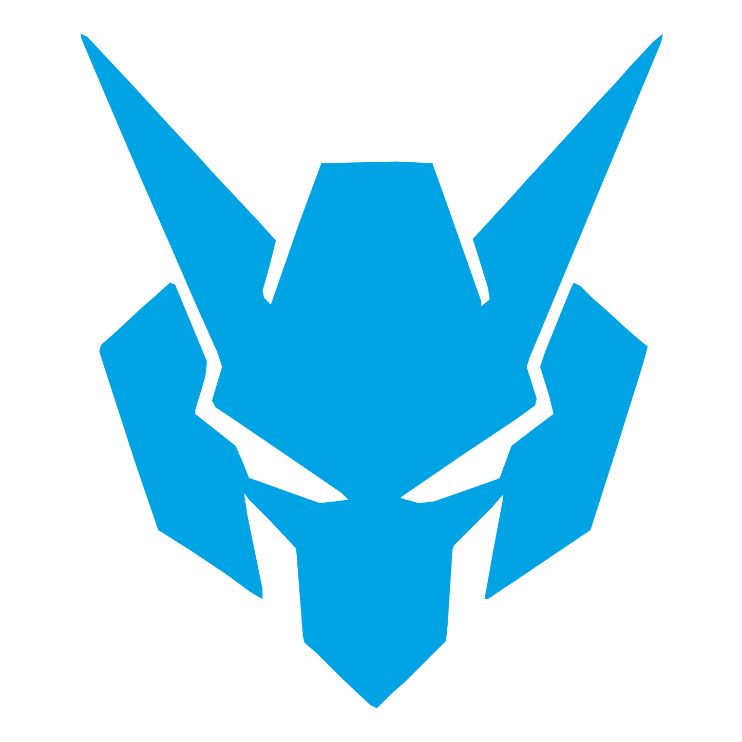 Mech Robot Helmet Logo #00a3e4
