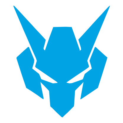 Mech Robot Helmet Logo #00a3e4