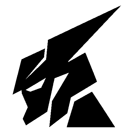 Fragmented Robot Figure Logo