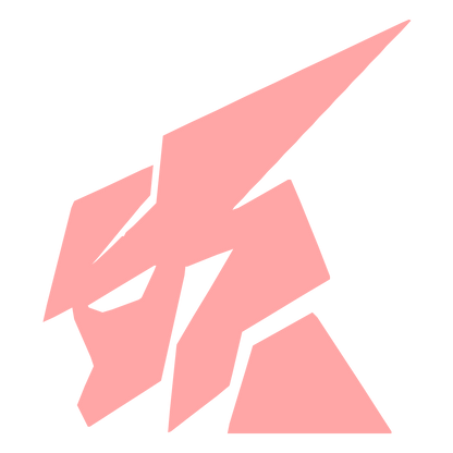 Fragmented Robot Figure Logo #ffa6a6