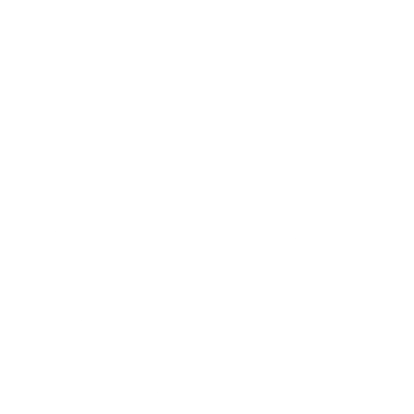 Fragmented Robot Figure Logo #ffffff