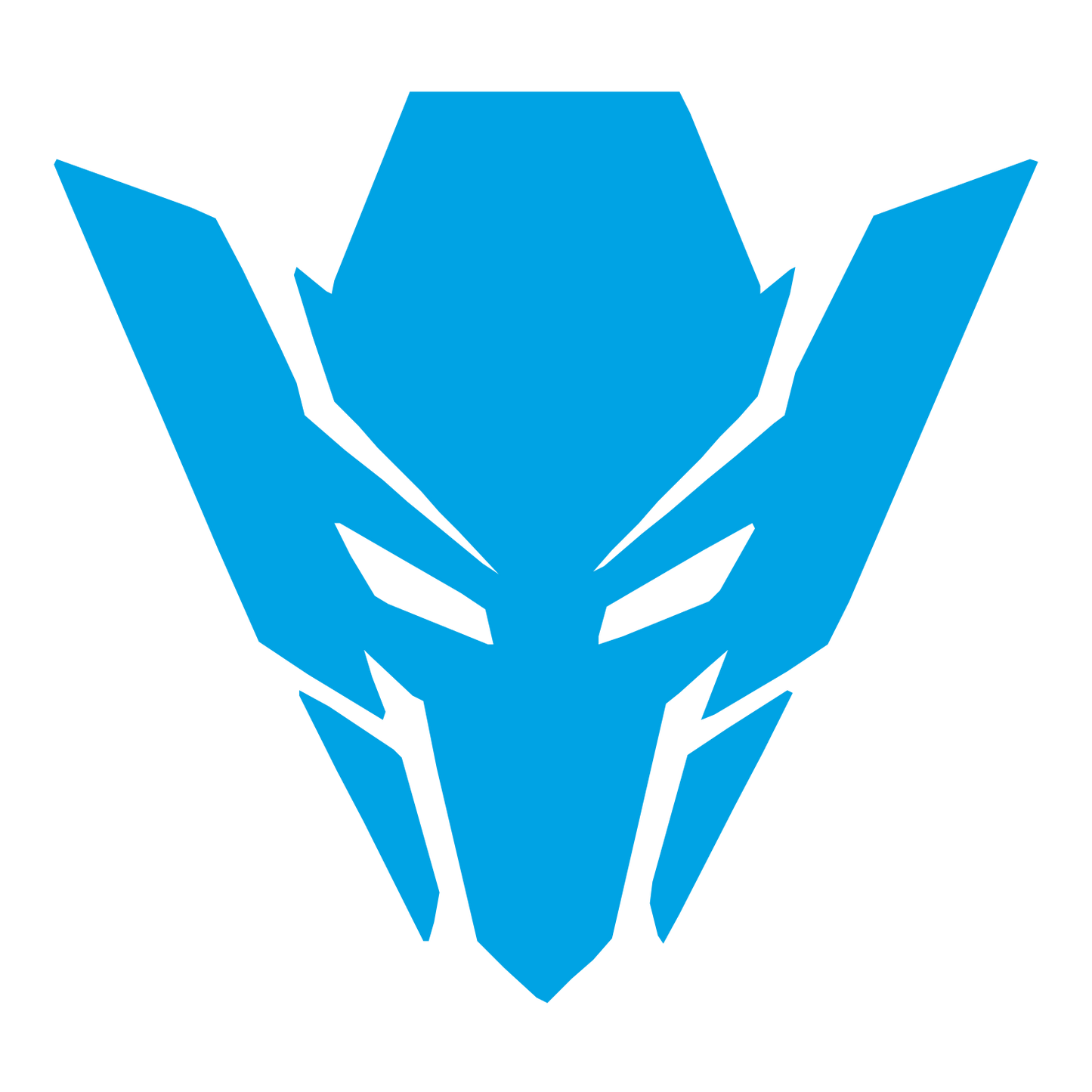 Robot Mask Warrior Logo #00a3e4